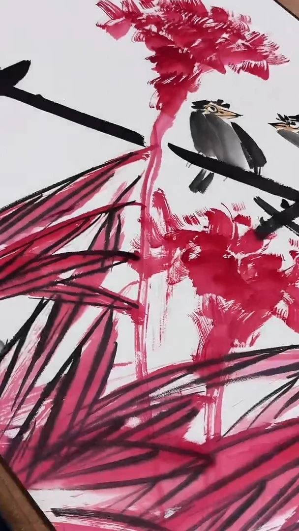 书法花鸟长卷群卉争妍