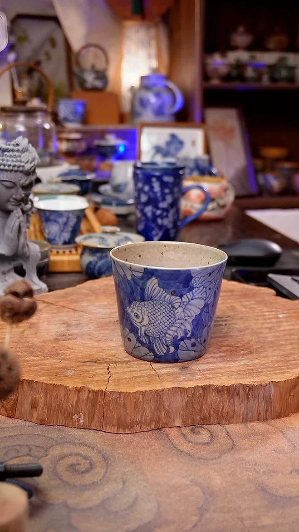 杯子金鱼手工手绘手工手绘