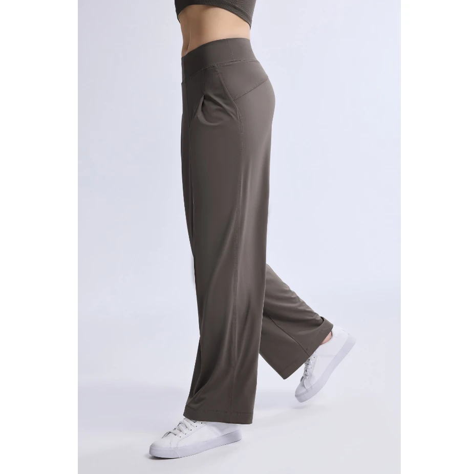 MAIA ACTIVE V腰捏褶凉感休闲裤M1F51PN11