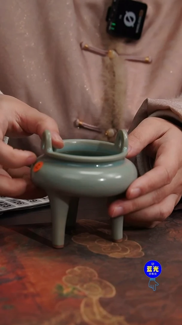 摆件瓷瑕品清凉寺原矿釉高足充耳炉105