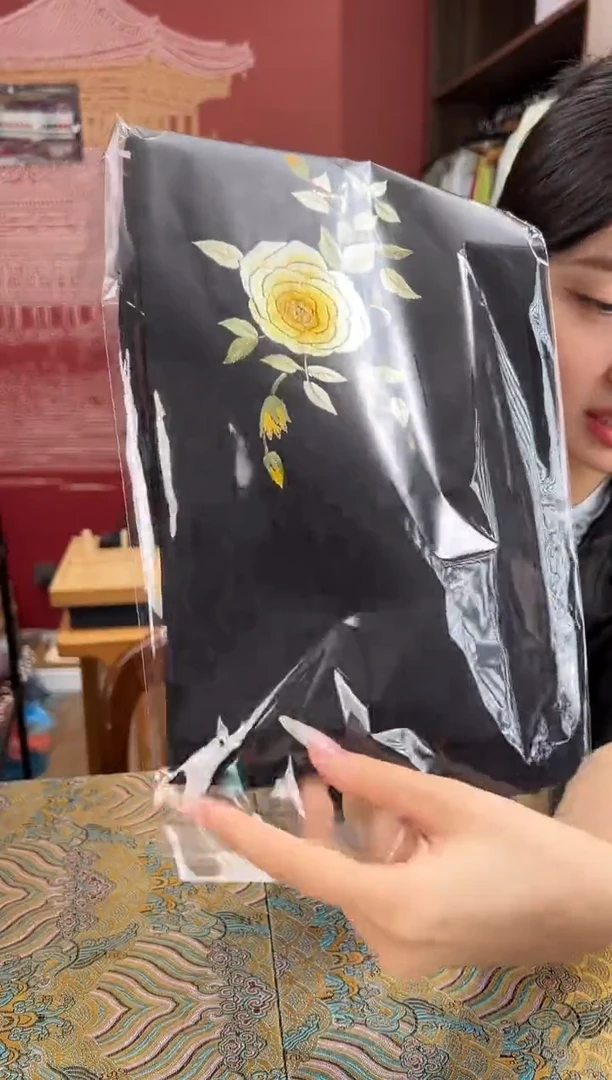 刺绣苏绣100桑蚕丝真丝雪纺丝巾