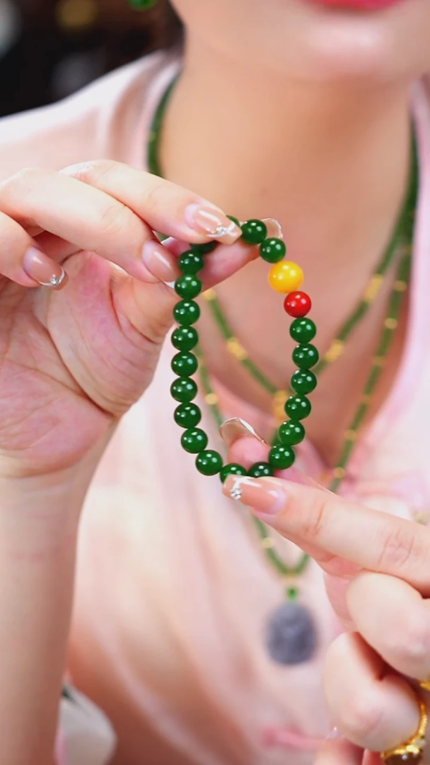 手串未镶嵌和田玉圆珠手串一条