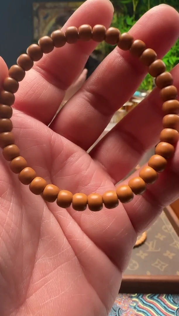 手串橄榄核老挝核尖单圈手串6.2mm