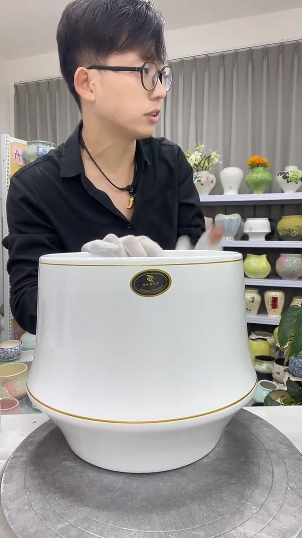 【10.8号】陶瓷花盆直播链接  高： 20.5    口：20.5