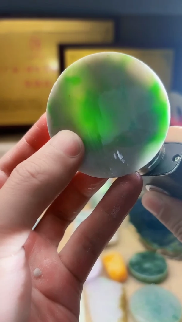 翡翠挂件未镶嵌A货张麦7322