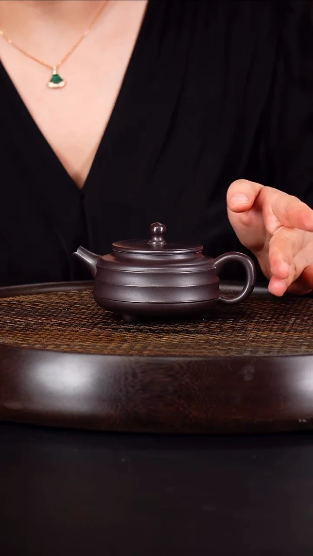 茶壶紫砂杨菲 三足玉律46 黑墩头 220毫升
