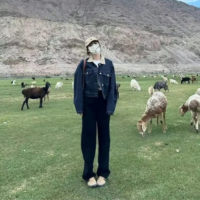 黑色窄版阔腿牛仔裤女2025年秋季新款高腰显瘦休闲宽松舒适拖地裤