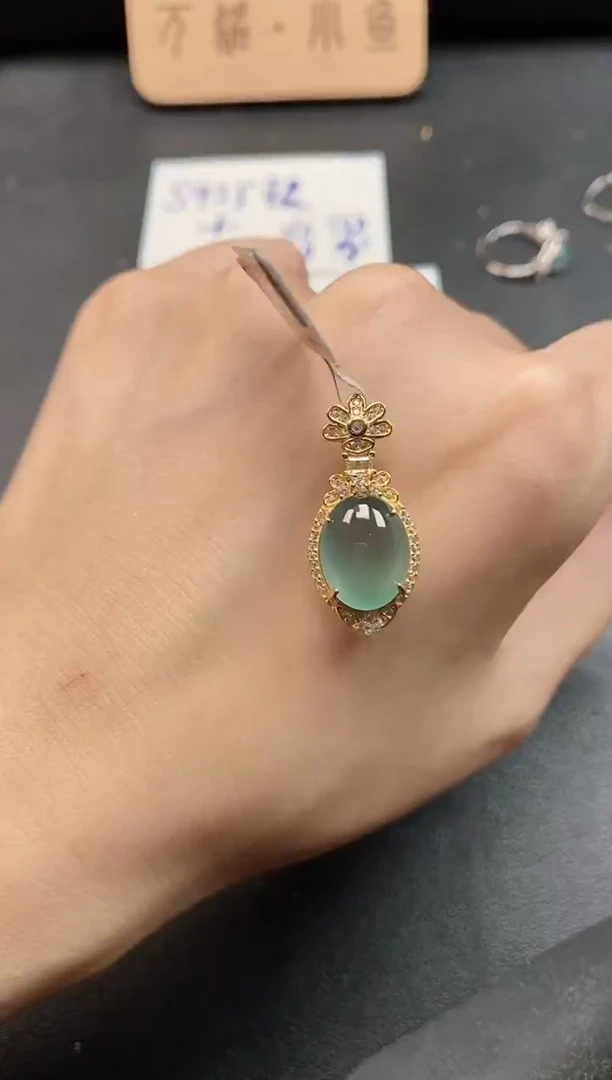 银S925镶嵌戒指翡翠51151