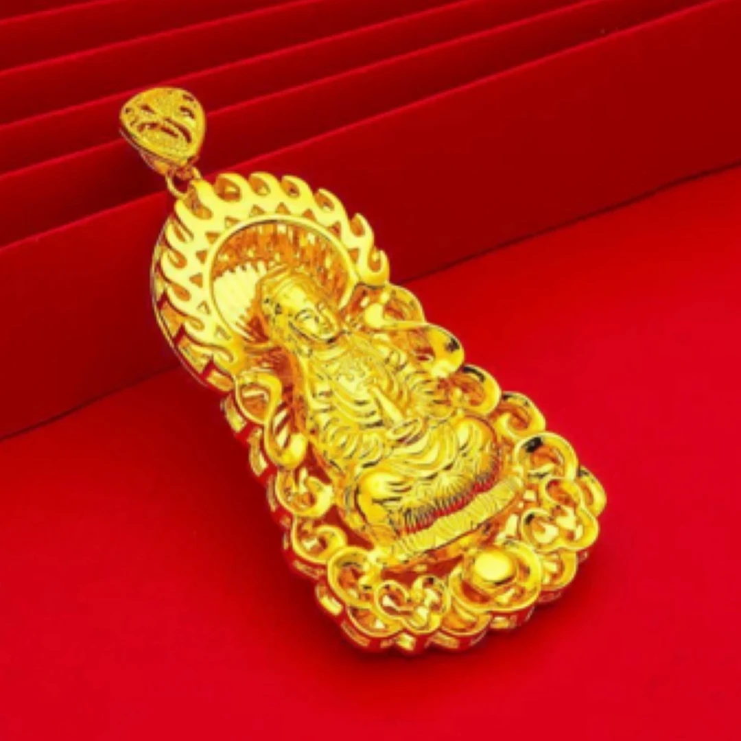 合金吊坠 【抖音好物】观音吊坠时尚项链吊坠潮流男士女生大气挂坠