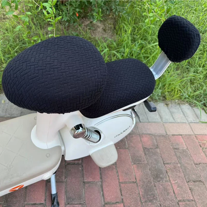 新款电动车提花绒电动自行车座套防晒隔热座垫柔软舒适耐磨