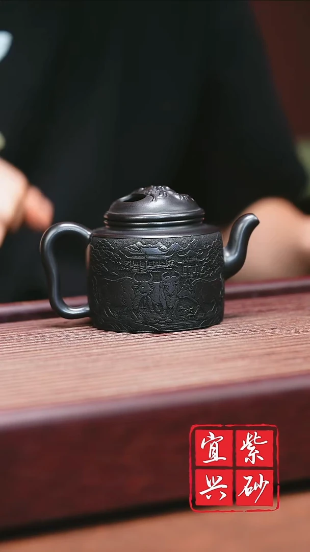 紫砂其他宜兴原矿紫砂   牛盖五牛