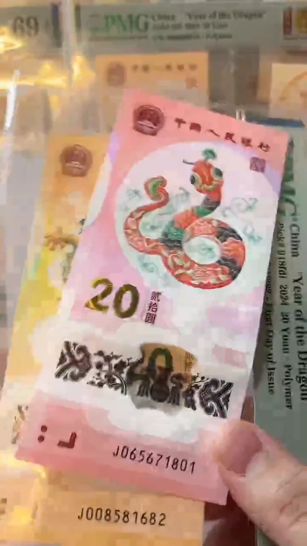 【闪购商品】塑料pmg生肖贺岁蛇钞单张-无347