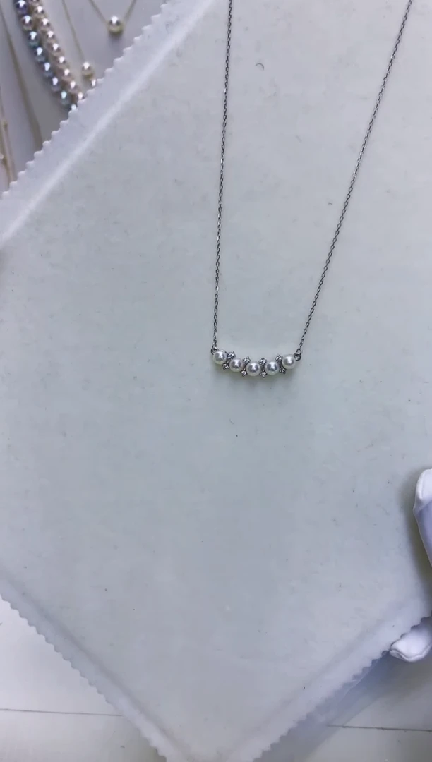 【闪购商品】海水珍珠饰品银S925镶嵌套链