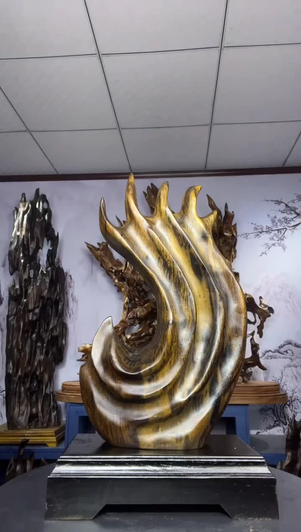 金丝楠木雕款九*金丝楠木工艺品摆件