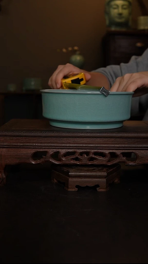 摆件仿古手工唇口洗