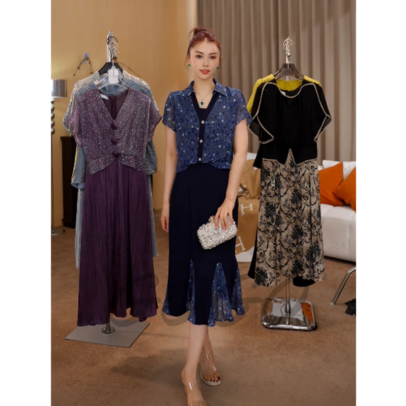 G6660高档时尚洋气波点连衣裙夏季2025新款女装法式设计感裙子