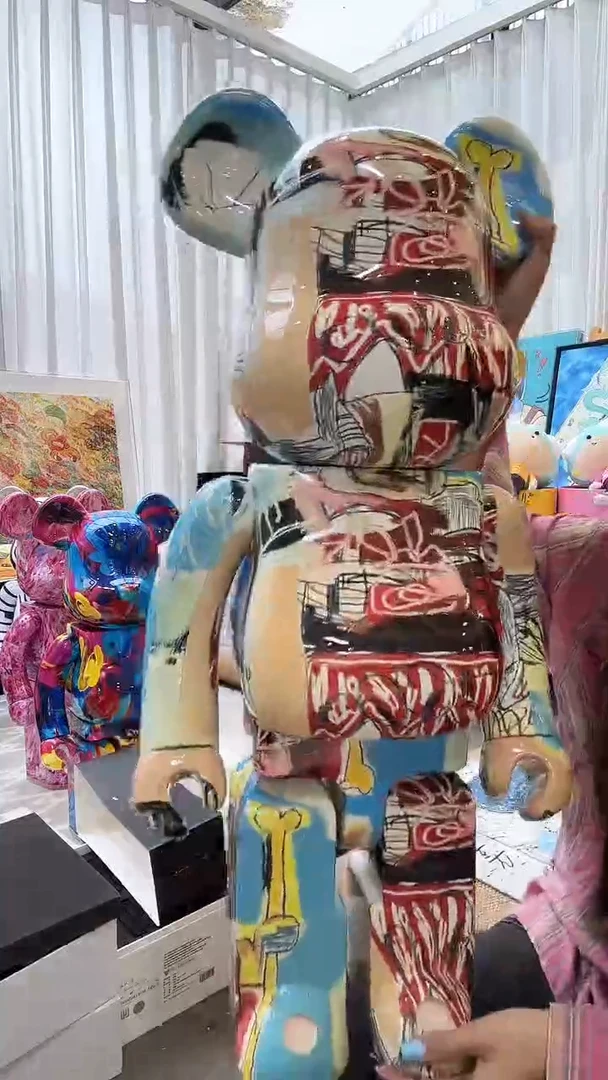 潮流玩具 积木熊1000% 巴斯奎特六代 双盒