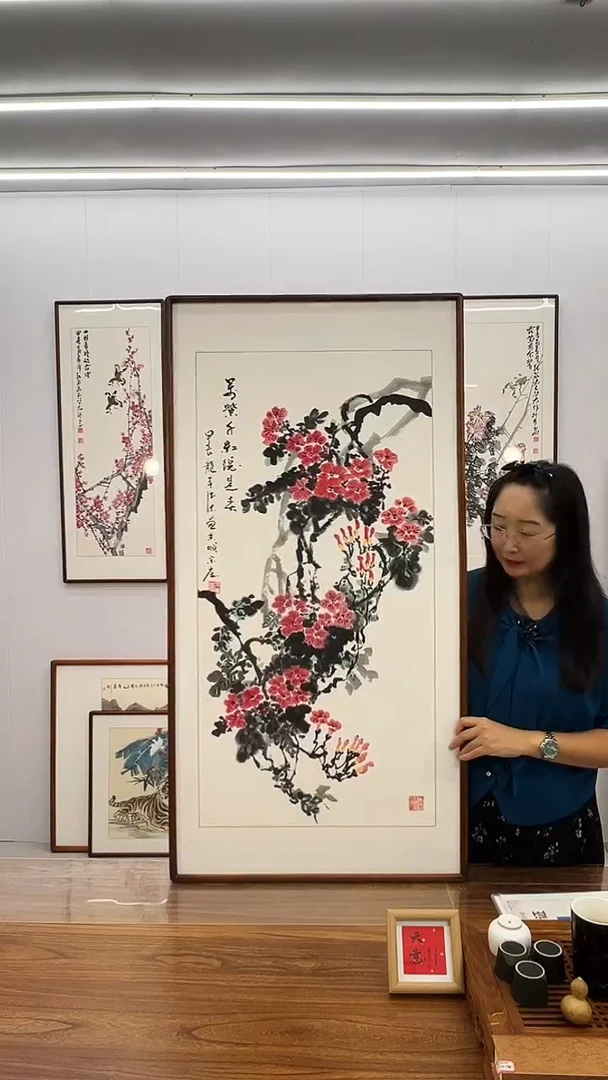 国画于德忠  120*60 凌霄花