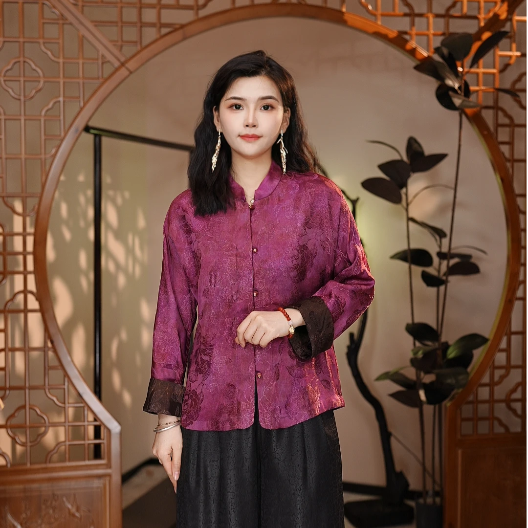 【斐韵】新款中式复古衬衣6852