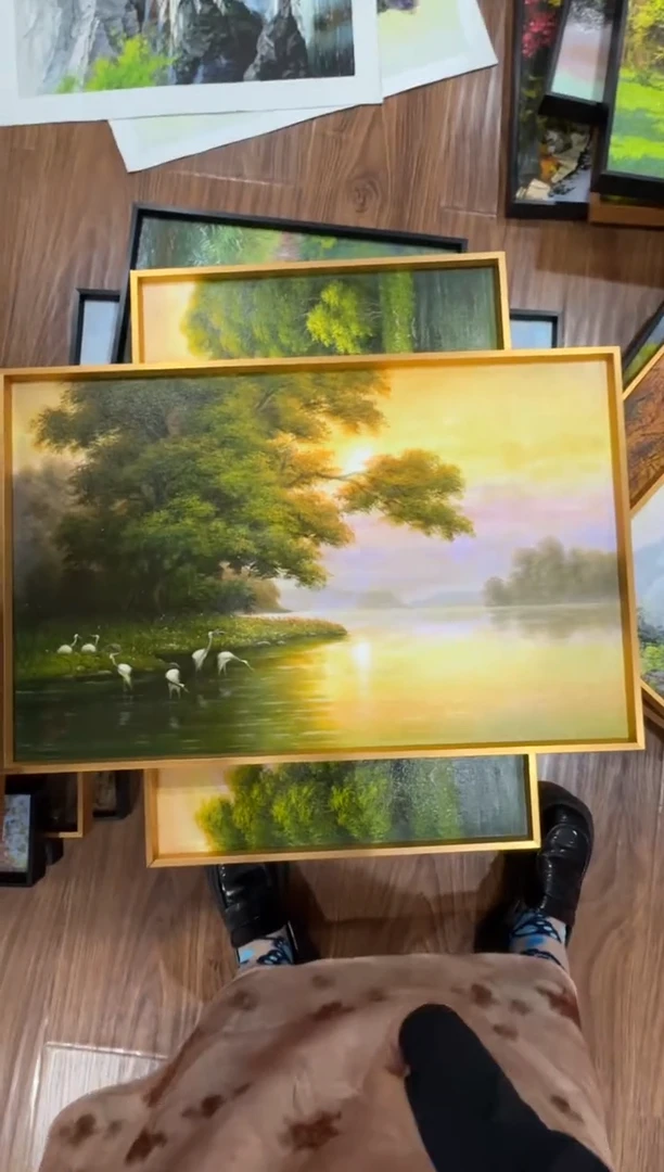 油画【已装裱】朝鲜一级画家原创手绘油画作品