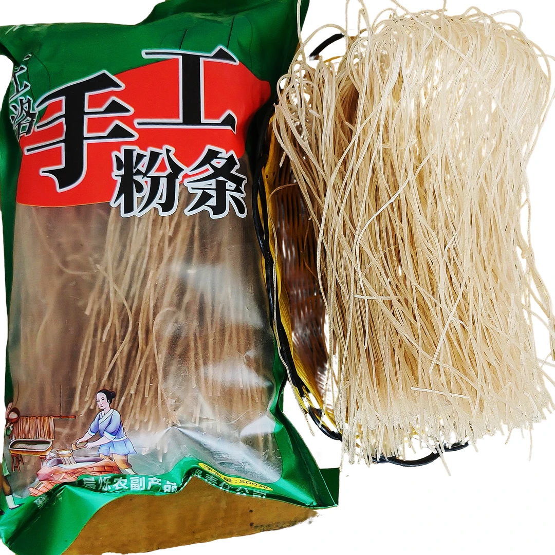红薯粉条河南美食纯红薯粉条手工晾晒烩菜炖菜美食