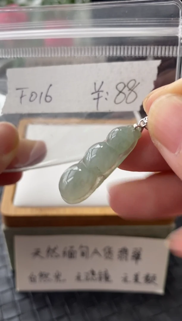 吊坠(不含链)银S925镶嵌翡翠F016