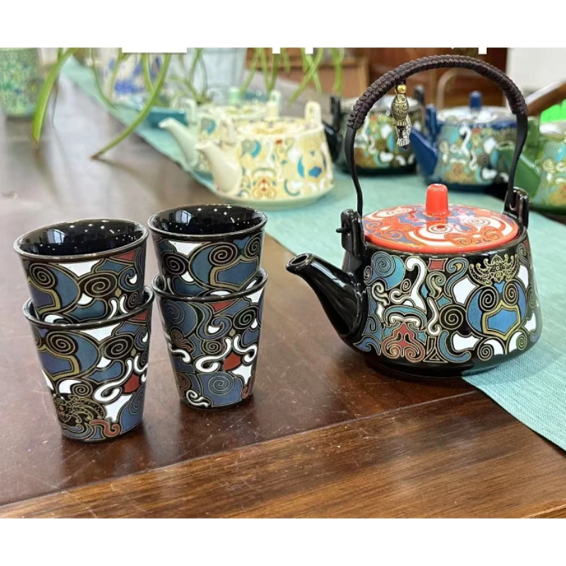 饕鬄提梁壶+饕鬄茶杯*4   ZH3519