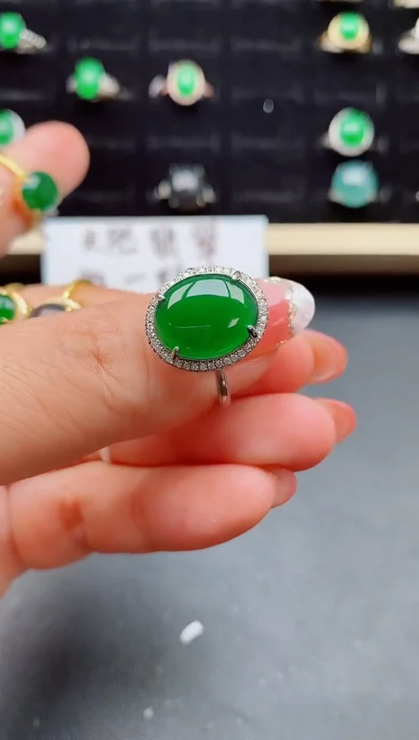 【闪购商品】翡翠戒指银S925镶嵌05800