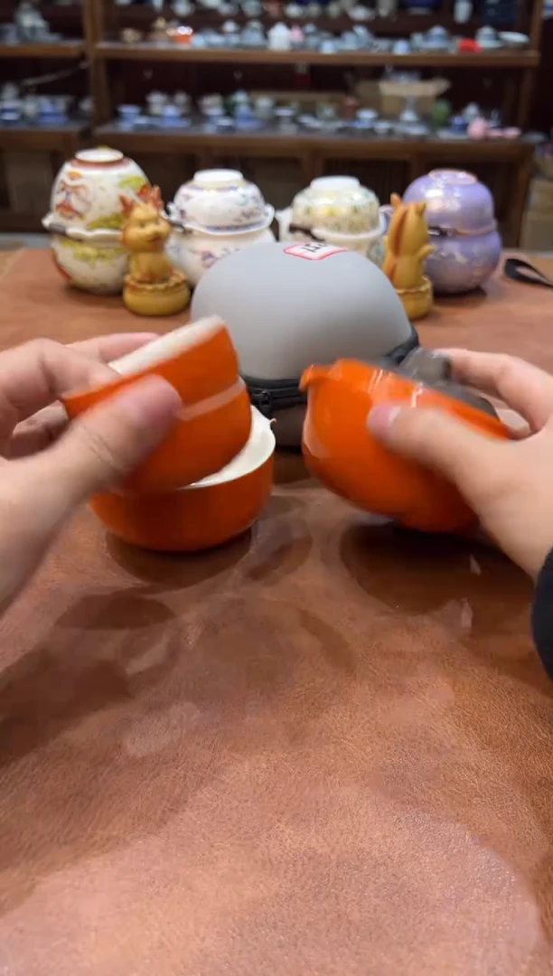 真的很便宜会开片的旅行茶具