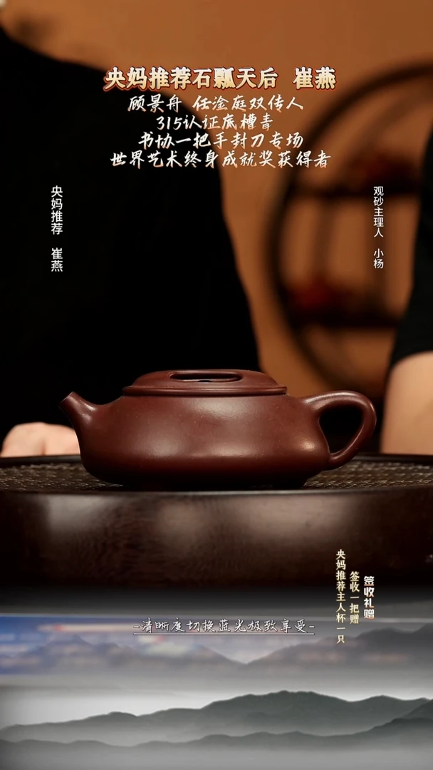 茶壶紫砂2 红皮龙 牛盖石瓢 280c