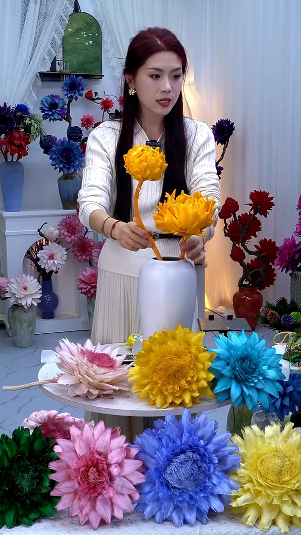 永生洋蓟橙色2头【叶片有伤】9577