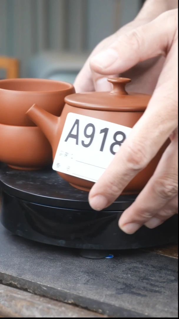 【闪购商品】茗闻汇建水紫陶复烧球孔汉瓦+2复烧杯