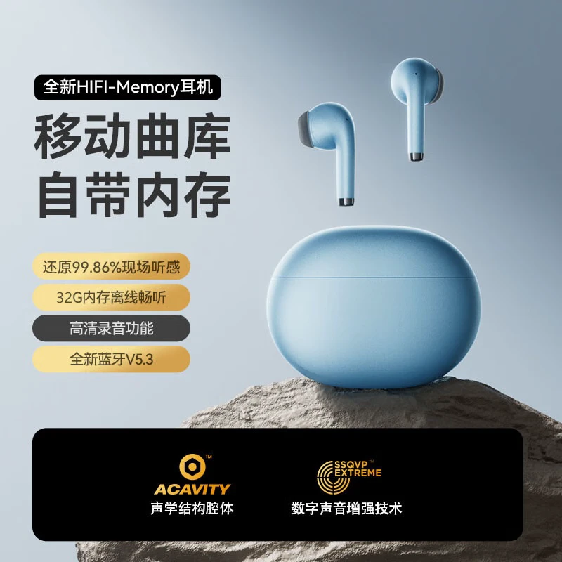 适用索尼离线听歌蓝牙耳机可插卡听歌mp3播放器耳塞自带内存运动