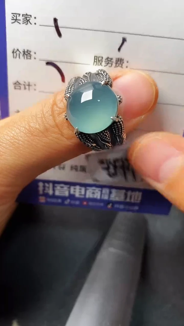 银S925镶嵌戒指翡翠222222222