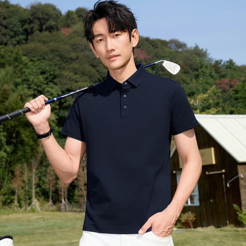 雅鹿索罗娜7A抗菌凉感POLO衫冰氧爽透短袖速干防紫外线T恤