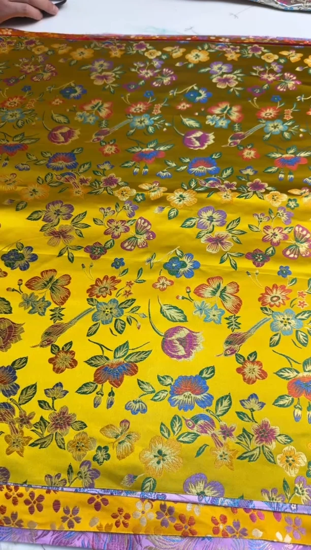 混纺织锦缎布头长度60