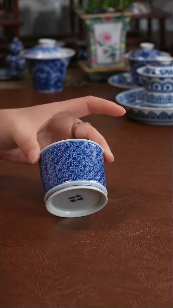 景德镇高端茶器墨奈手工手绘陶瓷茶具