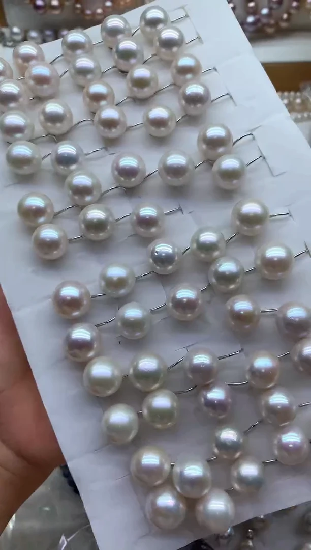 银S925镶嵌淡水珍珠耳饰多样性发其一，非无暇