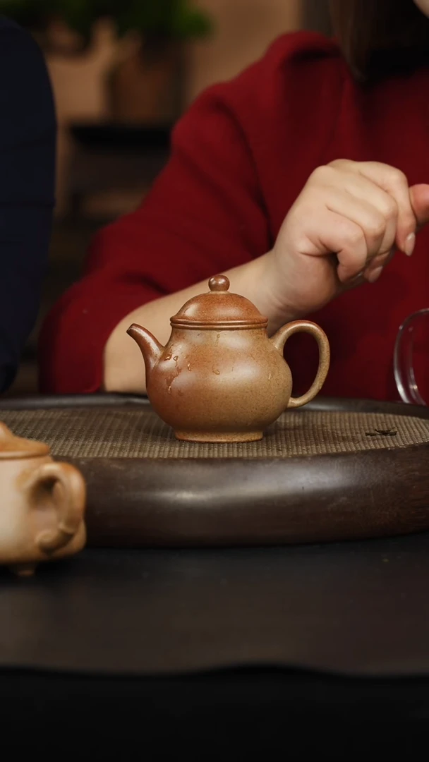 茶壶紫砂紫泥柴烧 潘壶