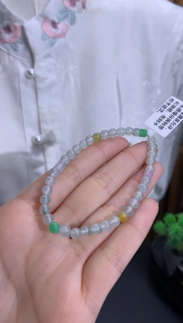未镶嵌手串翡翠卡5冰胶蓝手串