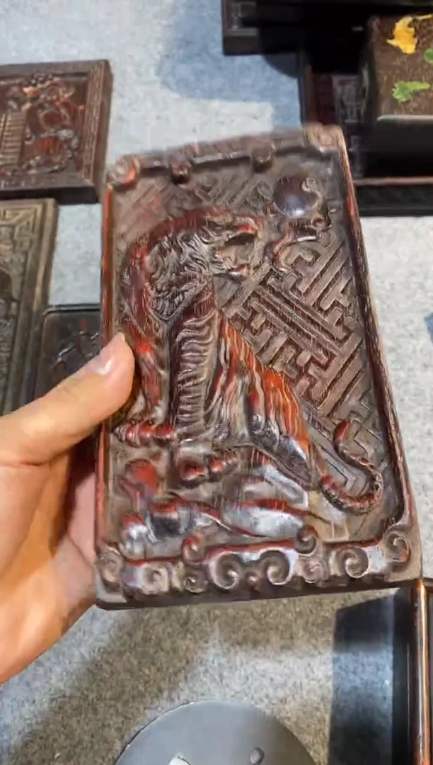 檀香紫檀（小叶紫檀）紫檀拆件雕刻板以直播间实物为准微瑕老物件