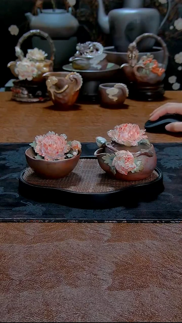 牡丹套装柴烧柴烧