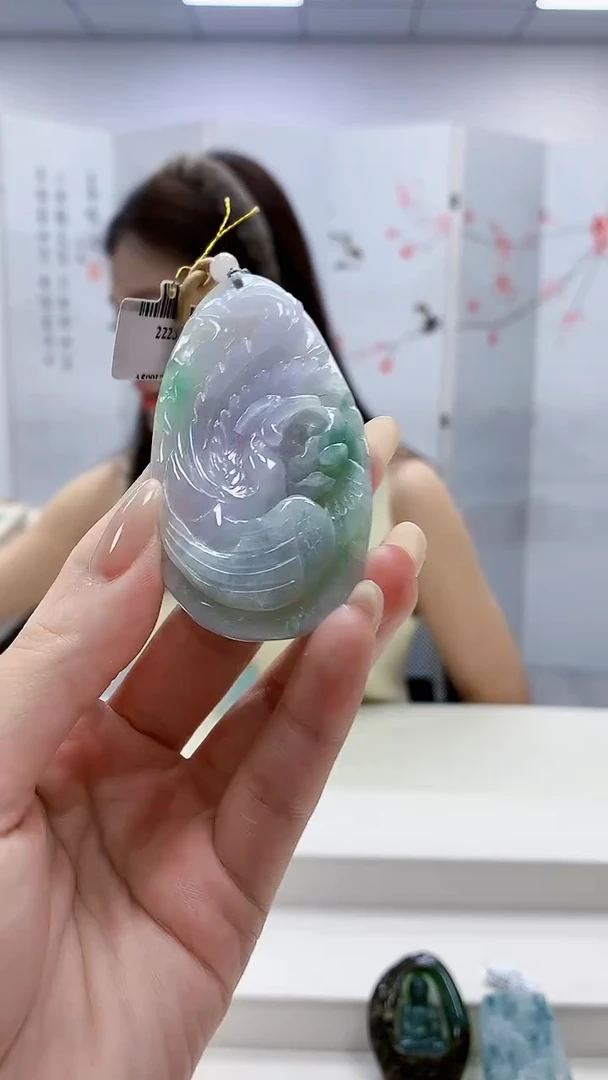 未镶嵌定制翡翠4957lr-毛货挂件10