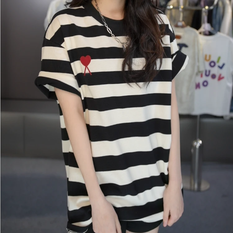 【绘尚D3黛仪6142】夏季短袖T恤休闲百搭男女同款圆领S256142