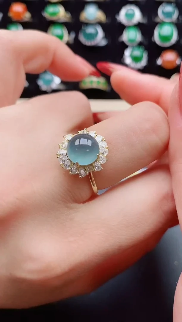 【闪购商品】翡翠戒指银S925镶嵌21321