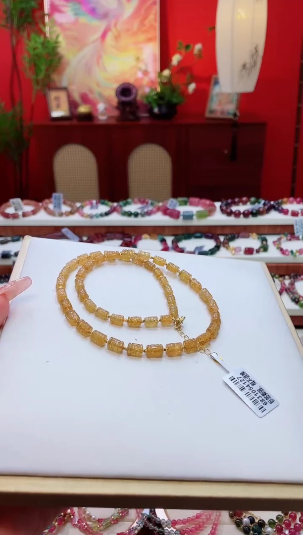 未镶嵌项链碧玺项链多样性发一