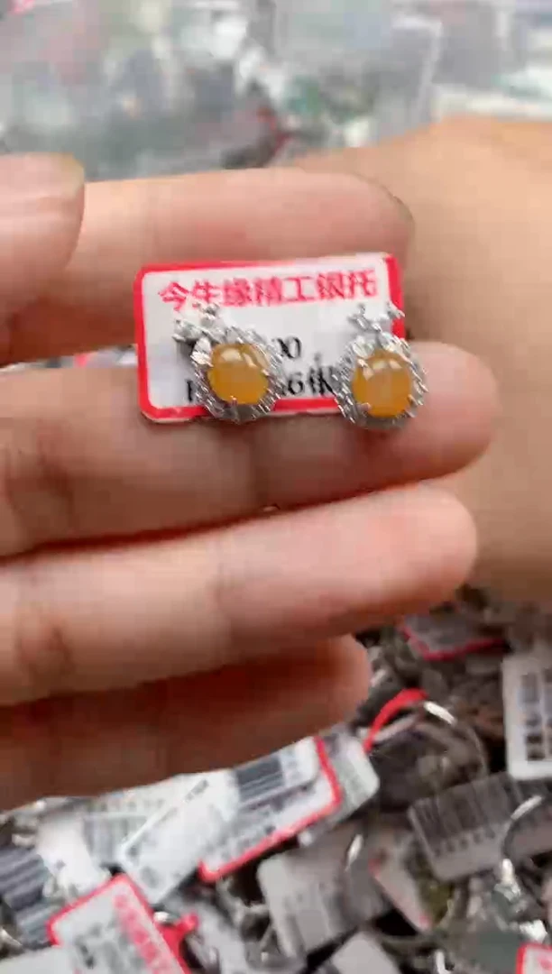 银S925镶嵌戒指翡翠天然A货缅甸翡翠