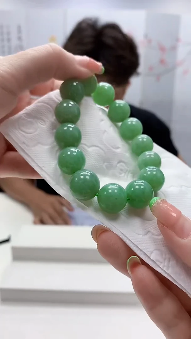未镶嵌定制翡翠5145ry-毛货手串52
