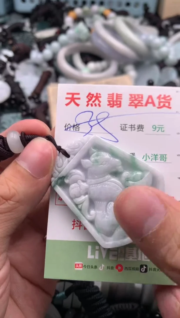 翡翠未镶嵌吊坠(不含链)1