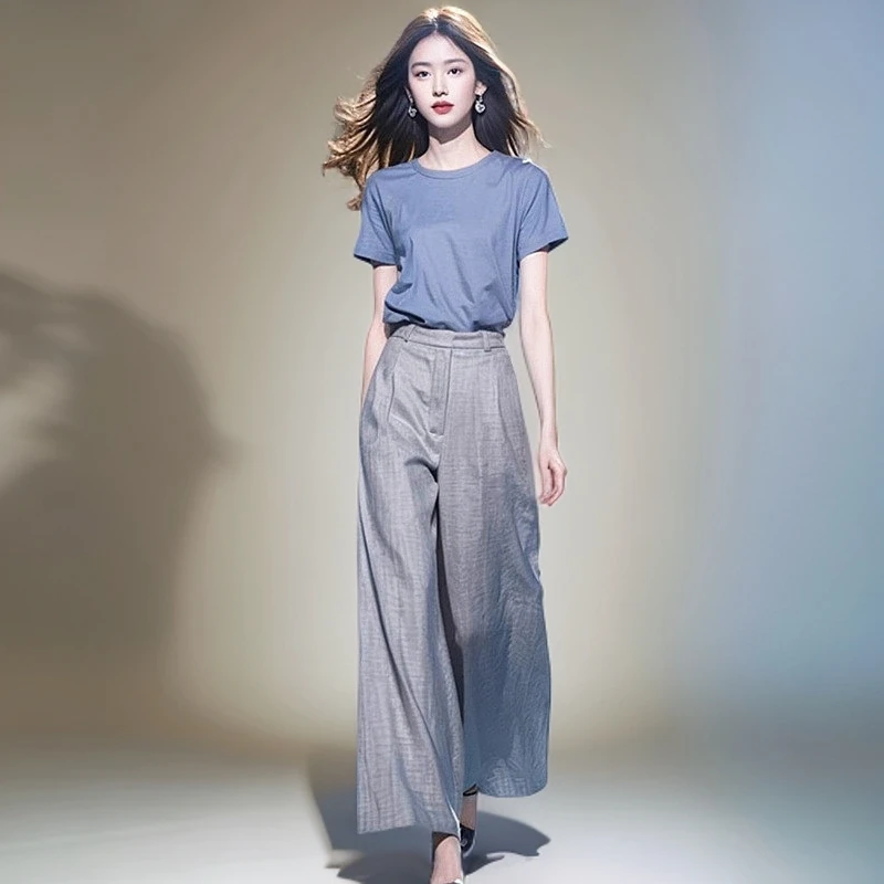 洋气风一整套松弛感穿搭高级感超好看的慵懒风多巴胺服装女套装